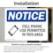Signmission Cell Phone Use Permitted In This Area, 7 in W x Rectangle, Vinyl Decal OS-2PACK-NS-D-57-L-15321 - alternate 6